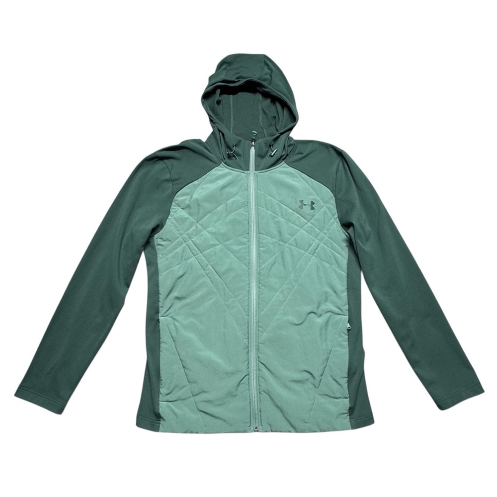 Under Armour Mens‎ Sprint Hybrid Large Jacket Full Zip Hooded Pockets Running